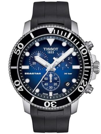 [ティソ] 腕時計 TISSOT シースター 1000 クロノグラフ ラバーベルト T1204171704100 メンズ ブルー文字盤