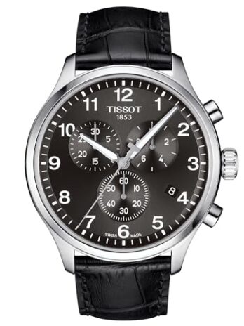 [ティソ] 腕時計 TISSOT クロノ XL クラシック レザーベルト T1166171605700 メンズ ブラック文字盤