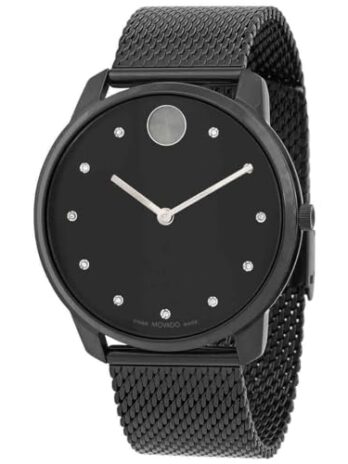 Movado Bold Evolution 3600904 ブラック クォーツ 42mm 腕時計, ブラック, モダン