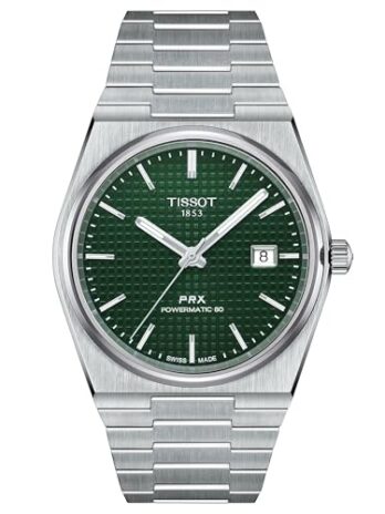 [ティソ] 腕時計 TISSOT PRX ブレスレット T1374071109100 メンズ グリーン文字盤