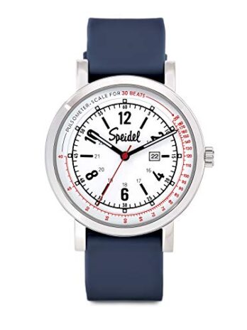 Speidel (スパイデル) Scrub Watch? 脈拍計 30V1 看護師 医師 医療専門家 学生 – 男性 女性 男女兼用 読みやすい文字盤 秒針付きミリタリータイム シリコンバンド 防水, ネイビー, スクラブ 30