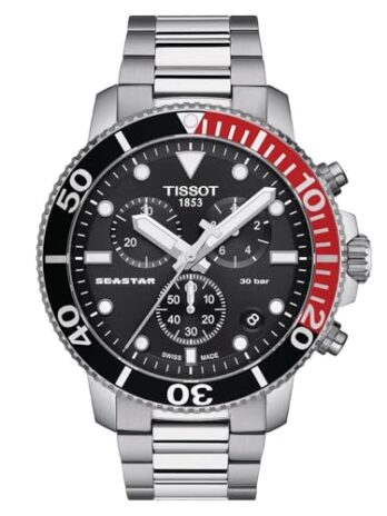 [ティソ] 腕時計 TISSOT シースター 1000 クロノグラフ ブレスレット [正規輸入品] T1204171105101 メンズ ブラック文字盤