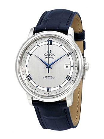 Omega De Ville 自動巻きメンズ腕時計 424.13.40.20.02.003, ブルー, モダン