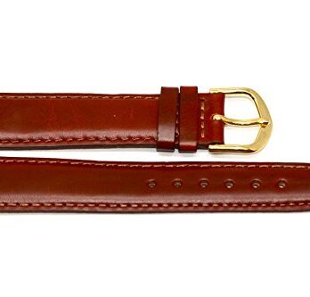 18 mmブラウンステッチパッド入りDistressed Leather watch Band Fits Swiss Army Wenger