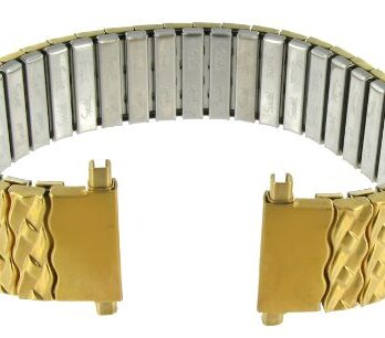 16 ? 21 mm straight end Speidel twist-o-flexゴールドトーンステンレススチール時計バンド1515 / 37