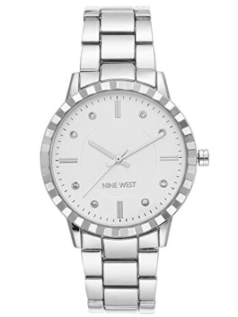 Nine West Women’s Crystal Accented Bracelet Watch