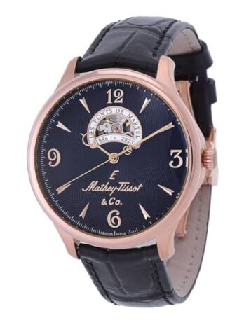 Mathey-Tissot メンズ用ブラックダイヤルウォッチ MC1886CN, ブラック