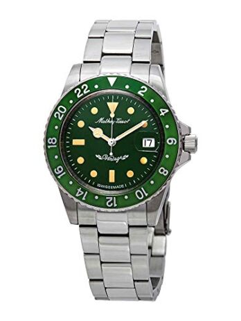 mathey-tissot Rollyヴィンテージ自動グリーンダイヤルメンズ腕時計h900atv