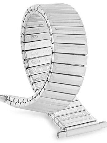 Speidel メンズ Twist-O-Flex ステンレススチールストレッチウォッチバンド シルバートーン 16-22mm ストレートエンド 留め具なし