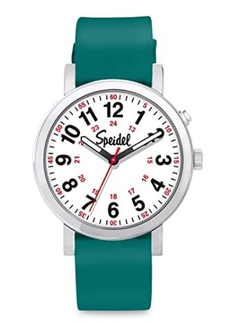 Speidel Glow Scrub Watch?、エレクトロルミネッセンスダイヤル、看護師、医師、学生3ATM、刻印可能, ハンターグリーン, グロー。