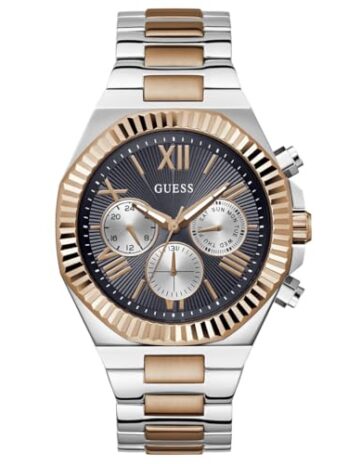 GUESS アナログネイビーブルー文字盤メンズ腕時計-GW0703G4, 文字盤の色:ネイビーブルー, Onesize, モダン
