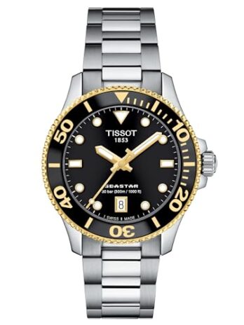 [ティソ] 腕時計 TISSOT SEASTAR 1000 ブレスレット T1202102105100 メンズ ブラック文字盤