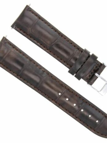 19 mm Leather Watch Strap Band forティソprc200ダークブラウン