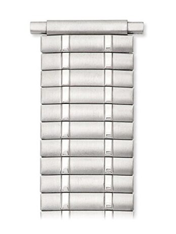 Speidel メンズ ステンレススチール ストレッチ腕時計バンド シルバートーン 交換用ストラップ 18-22mm ストレートエンド クラスプなし