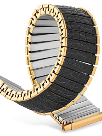 Speidel 16 ? 20 mmブラックPVDゴールドトーンウォッチバンドRomundaメンズ