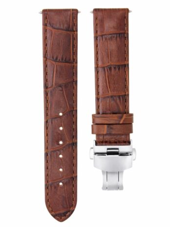 レザー腕時計ストラップバンド Tissot PRC200 QUICKSTER用 L/ブラウン #7 19mm