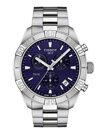 Tissot orologio PR 100 Sport Gent Chronograph 44mm blu quarzo acciaio T101.617.11.041.00
