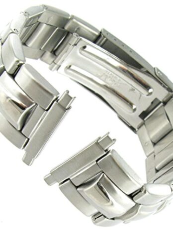 16 ? 22 mm SpeidelシルバートーンセミソリッドリンクステンレススチールDeployment Buckle時計バンドslt348