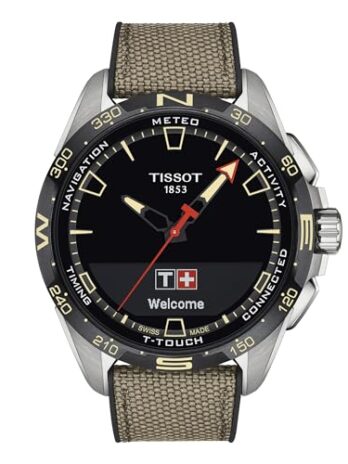 [ティソ] 腕時計 T-タッチ コネクト ソーラー [正規輸入品] テキスタイルストラップ T1214204705107 メンズ ブラック文字盤