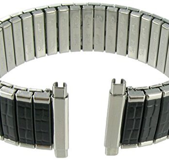 Twist-O-Flex「Romunda」(ブラック/SS、16~19mm、ストレートエンド)。, ブラック, 19 millimeters, アクティブ。