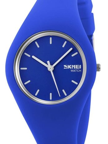 Gosasa カジュアル シンプル スタイル シリコンストラップ レディース メンズ スポーツウォッチ 30m防水 Drak Blue