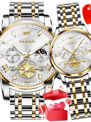 OLEVS メンズウォッチ 長方形 トノ ダイヤモンド クォーツ ステンレススチール レトロ クラシック ビジネス 腕時計 デイデート 防水 発光, 2856+2897:ホワイト。, ブレスレット