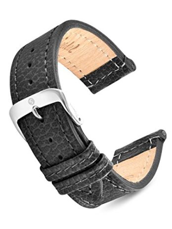 Speidelブラックレザー時計バンドストラップ24 mm