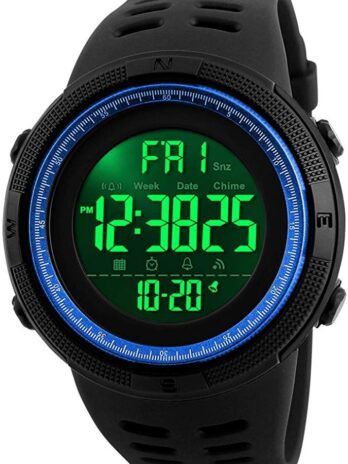 Gosasa ビッグダイヤル デジタルウォッチ Sショック メンズ ミリタリー アーミーウォッチ 防水 LED スポーツウォッチ C-Gray Camouflage