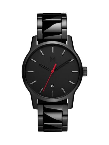 MVMT Classic II メンズ アナログウォッチ, ジェットブラックスチール。, 44MM