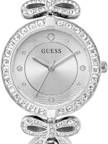 GUESS シルバートーン アナログ腕時計, シルバー
