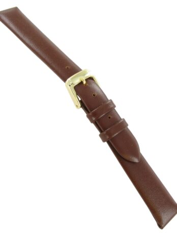 Speidel 14 mm Ladiesダークブラウンカーフスキンレザー腕時計バンド