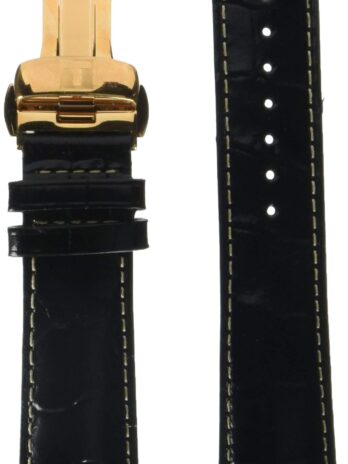 Tissot レザーカーフスキン ブラック 腕時計ベルト 幅21mm (モデル：T600034551)