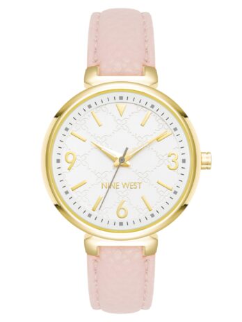 Nine West レディースストラップウォッチ、NW/3028, ライトピンク/ゴールド, NW/3028GPLP。