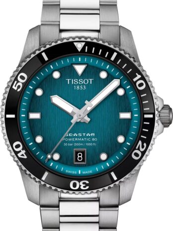 [ティソ] 腕時計 TISSOT シースター 1000 パワーマティック80 40MM [正規輸入品] ブレスレット T1208071109100 グリーン文字盤