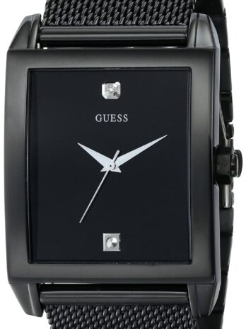 GUESS メンズ ステンレススチールダイヤモンドウォッチ、色（モデル：）ダイヤル