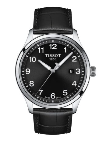 [ティソ] 腕時計 TISSOT GENT XL レザーベルト T1164101605700 メンズ ブラック文字盤