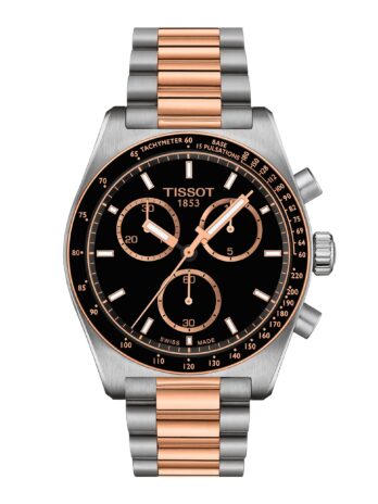 [ティソ] 腕時計 TISSOT PR516 クロノグラフ ブラック文字盤 ブレスレット [正規輸入品] T1494172205101 メンズ グレー