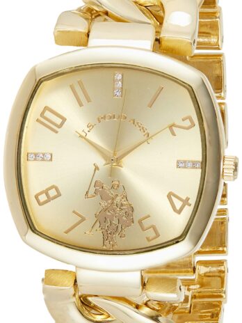 米国ポロ協会。Women ‘s Quartz Metal and Alloy Casual Watch, Color : gold-toned (モデル: usc40250az)