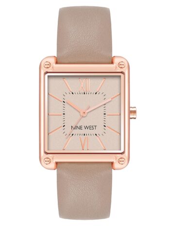 Nine West NW/2116 レディース ストラップウォッチ, トープ/ローズゴールド。,