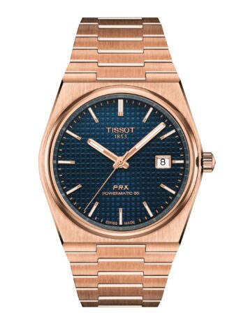 [ティソ] 腕時計 TISSOT PRX ピーアールエックス パワーマティック80 40MM ブルー文字盤 ブレスレット [正規輸入品] T1374073304100 メンズ ローズゴールド